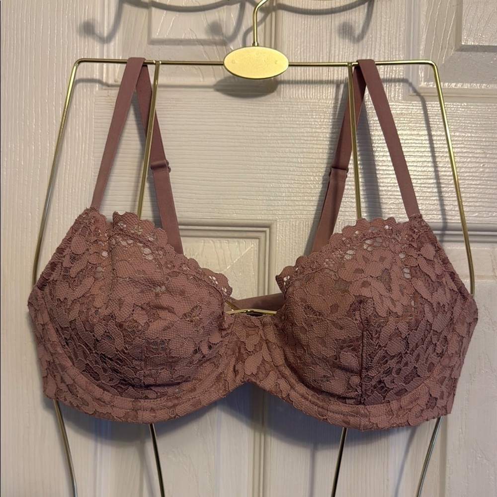 Victoria Secret Unlined Demi Non Double Lace Bra #481